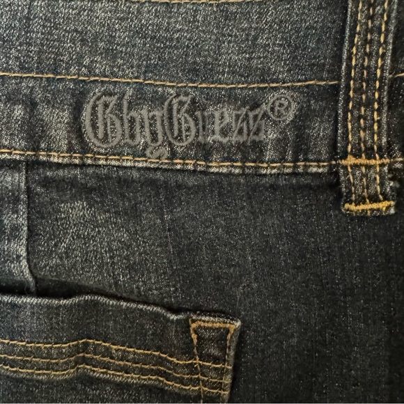 G by Guess Sachet Mini Denim Jean Skirt in Dark Destroy Wash Size 29 - Picture 3 of 12